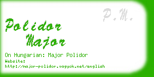 polidor major business card